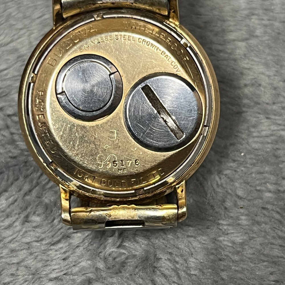 Bulova Accutron Watch Tuning Fork 214 Watch Diamond Dial 10K Gold Filled M6 1966 - Picture 10 of 16